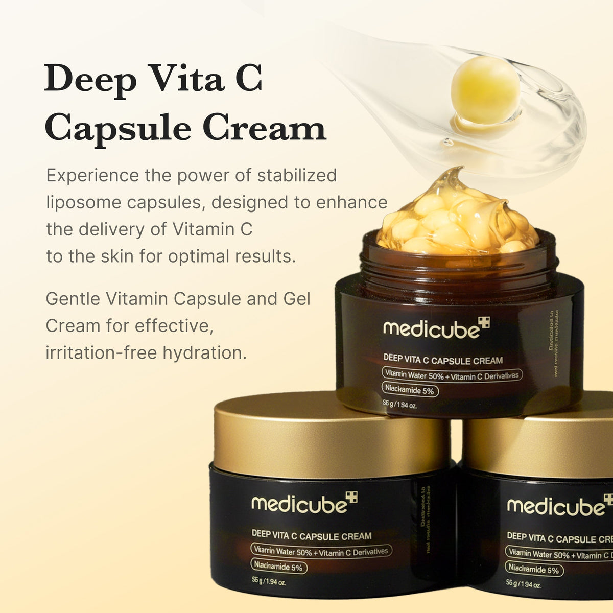 Medicube Deep Vita C Capsule Cream — Crema Facial 55 g — foto oficial de la marca