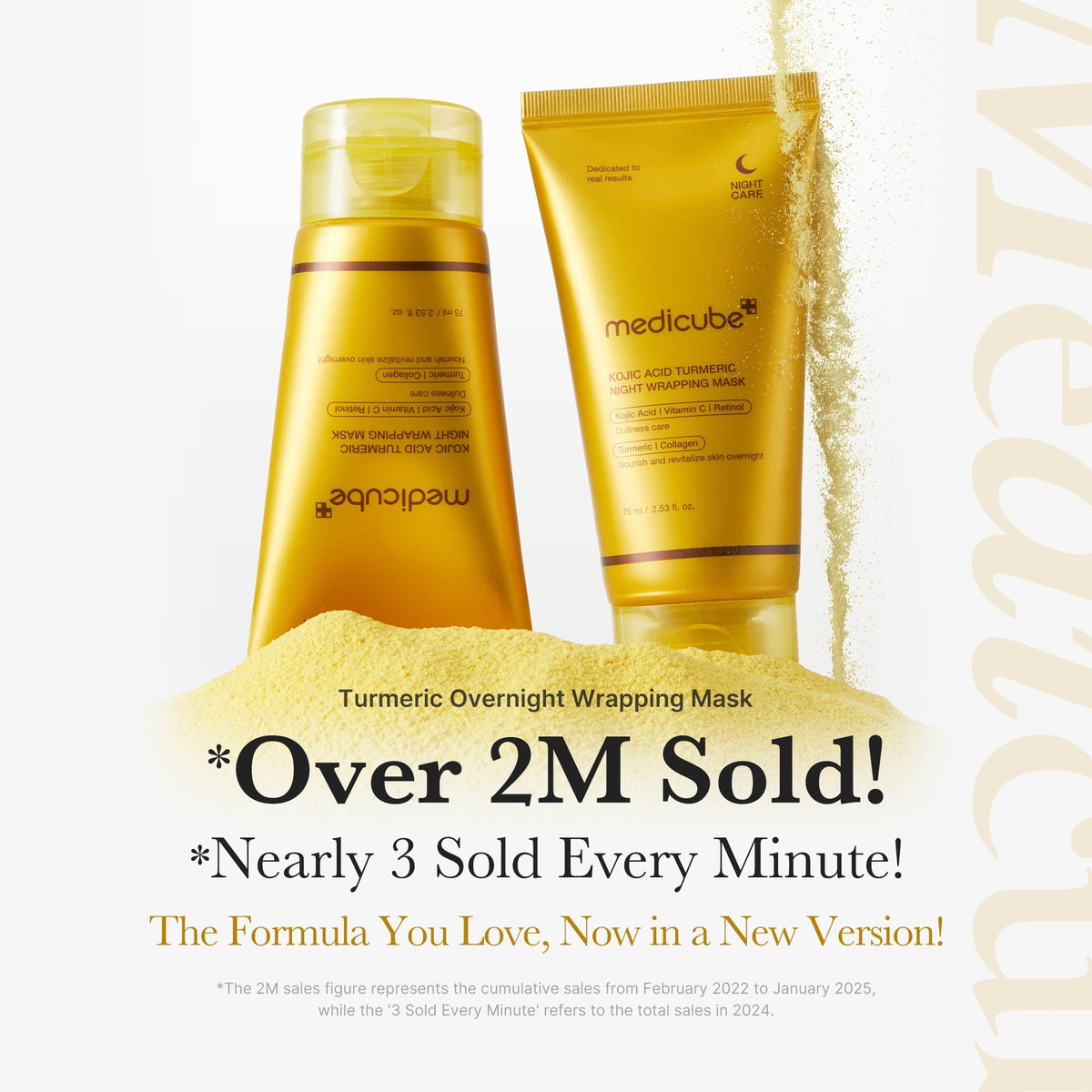 Medicube Kojic Acid Turmeric Night Wrapping — Mascarilla Facial 75 ml — foto oficial de la marca