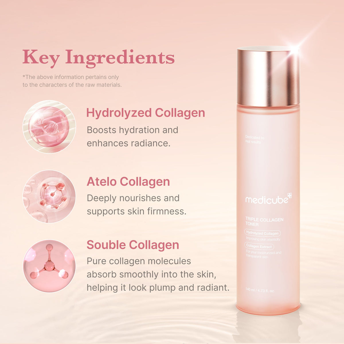 Medicube Triple Collagen Toner 4.0 — Tónico Facial 140 ml — foto oficial de la marca