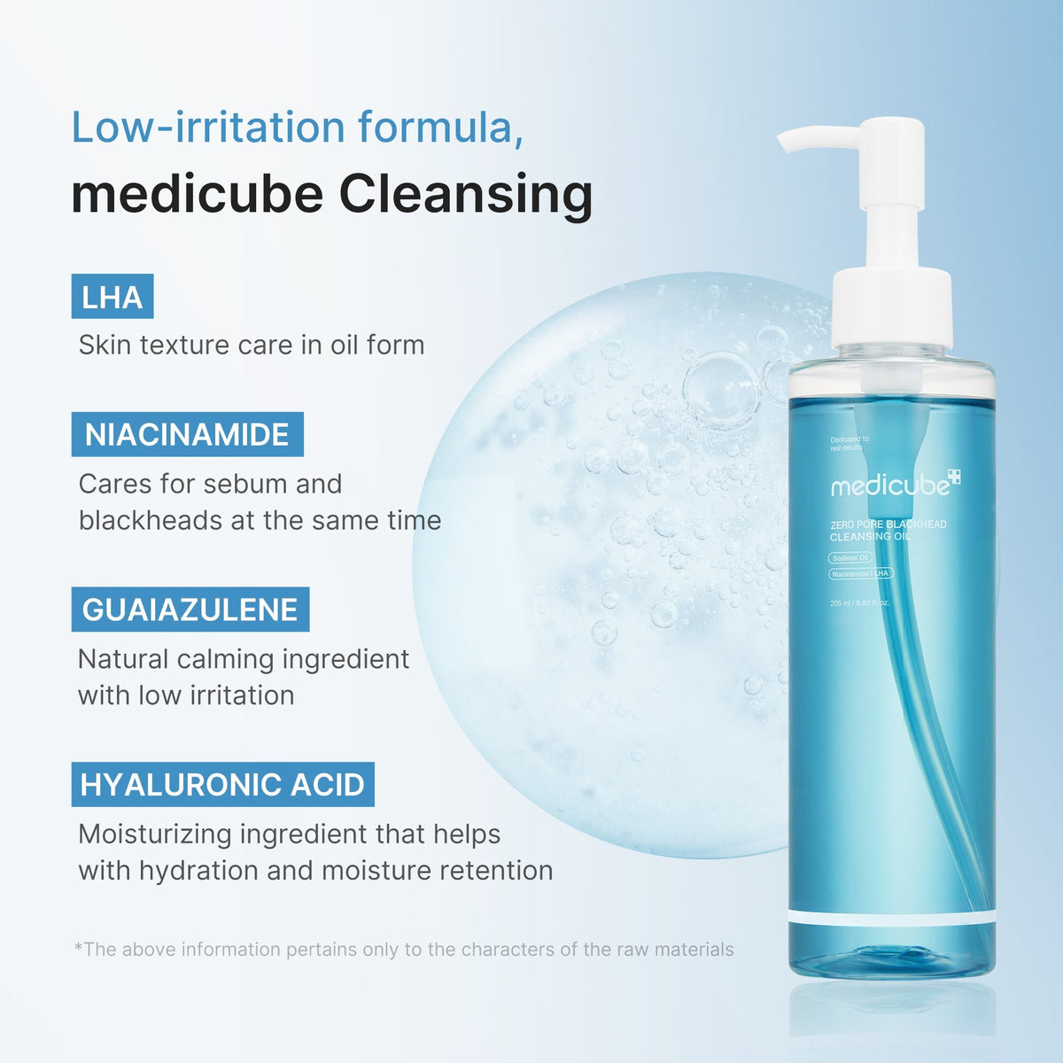 Medicube Zero Pore Blackhead Deep Cleansing — Aceite Limpiador 205 ml — foto oficial de la marca