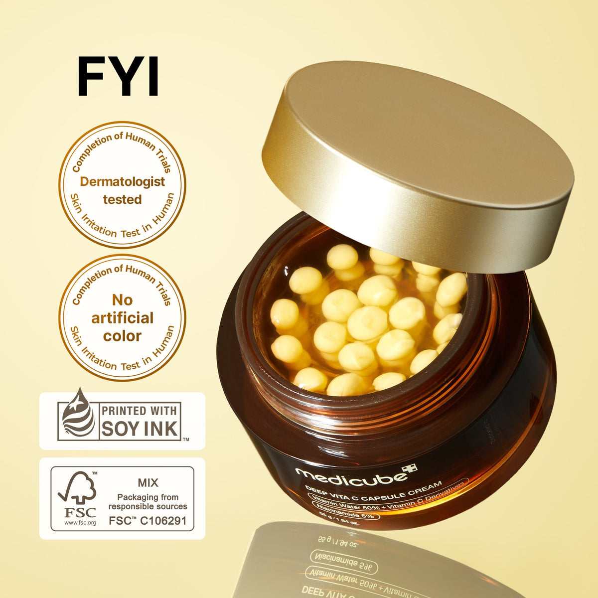 Medicube Deep Vita C Capsule Cream — Crema Facial 55 g — foto oficial de la marca