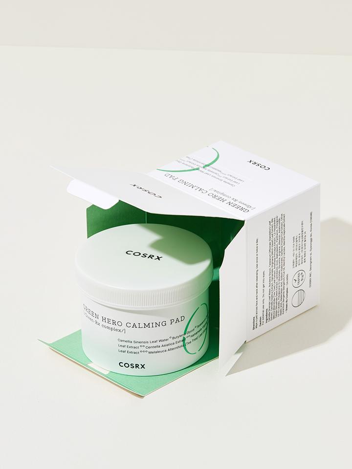 COSRX One Step Green Hero Calming Pad — Discos faciales calmantes 70 unidades