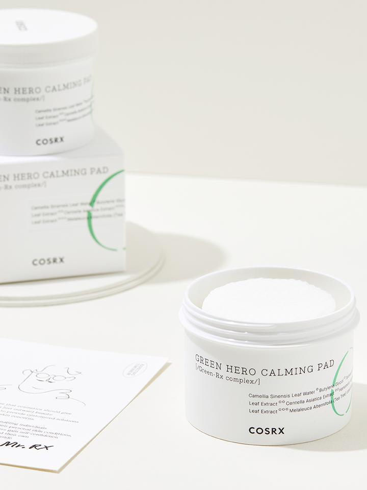 COSRX One Step Green Hero Calming Pad — Discos faciales calmantes 70 unidades