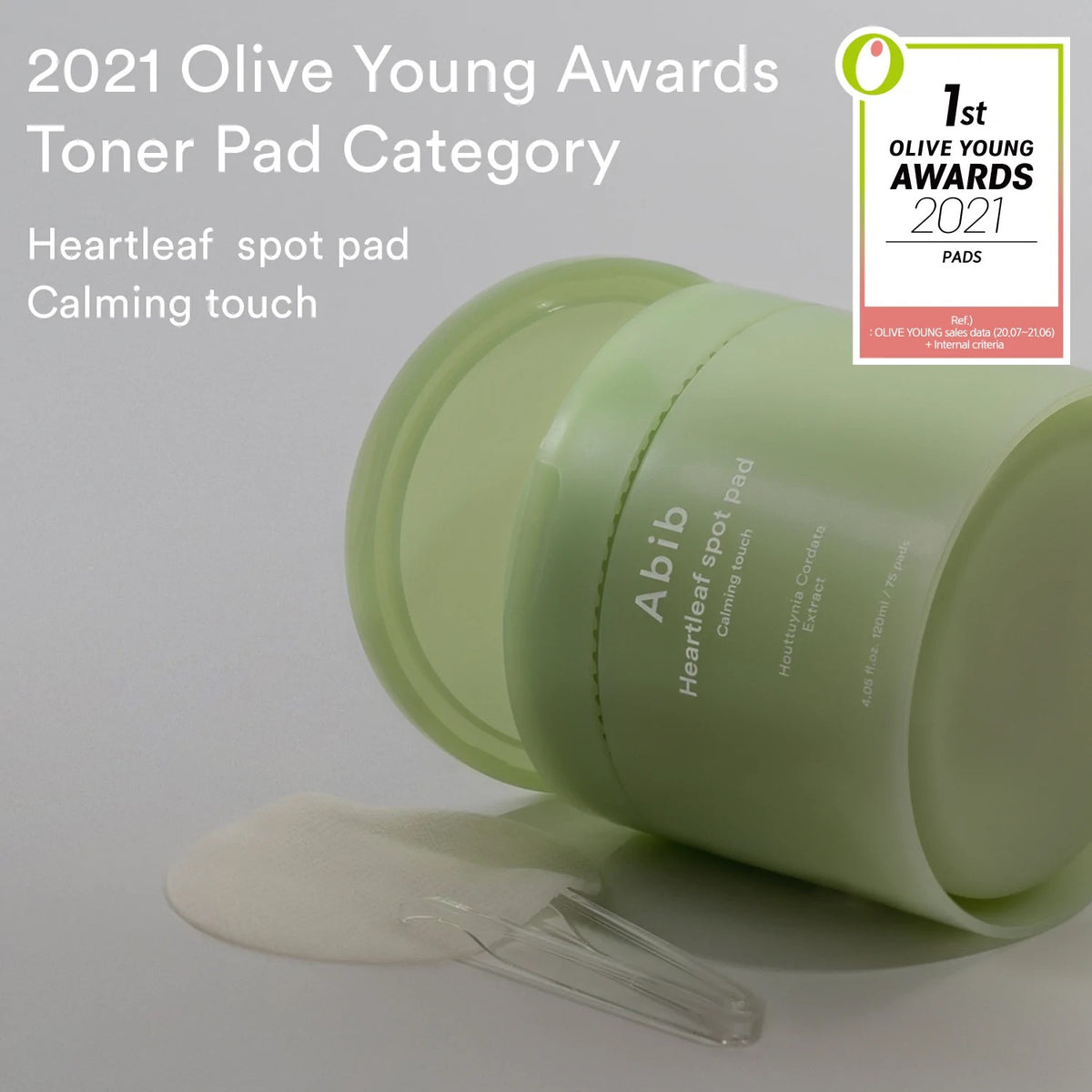 Abib Heartleaf Spot Pad Calming Touch — Discos faciales calmantes 80 unidades (150 ml)