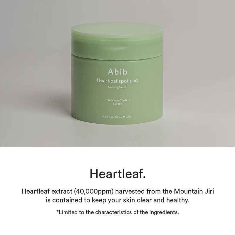 Abib Heartleaf Spot Pad Calming Touch — Discos faciales calmantes 80 unidades (150 ml)