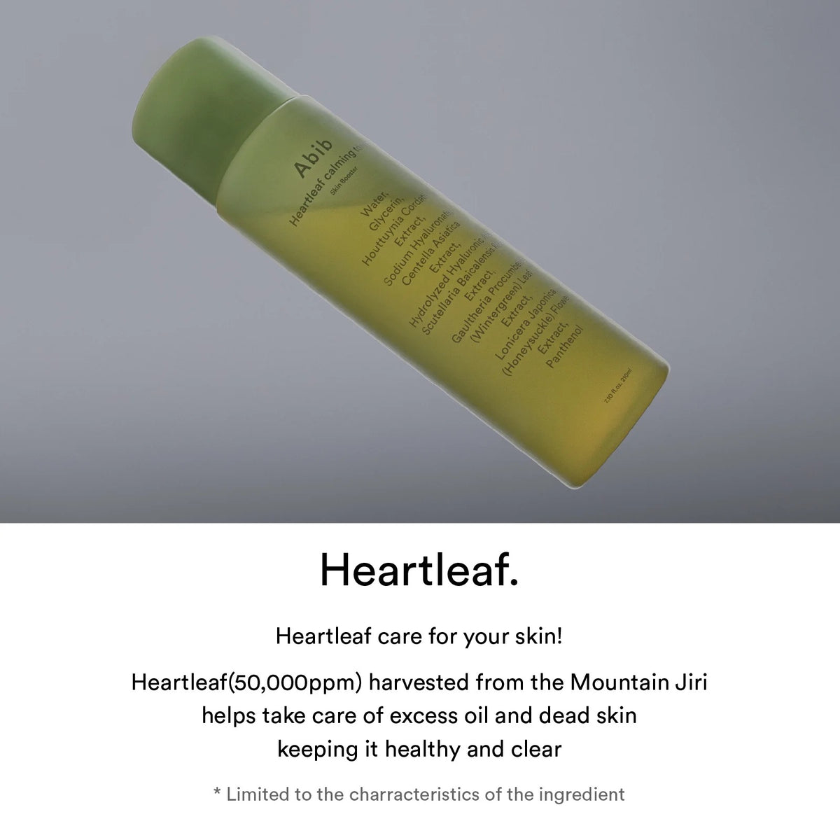 Abib Heartleaf Calming Toner Skin Booster — Tónico calmante 200 ml