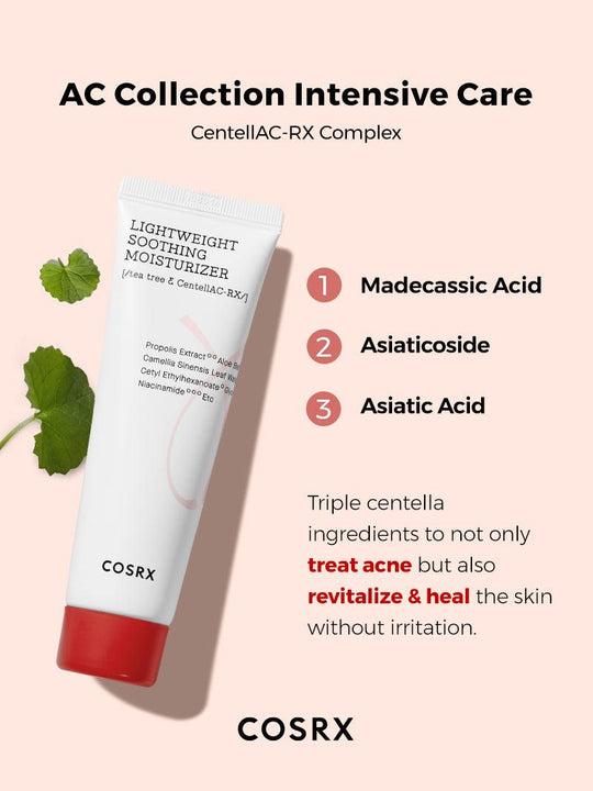 COSRX AC Collection Lightweight Soothing Moisturizer — Hidratante facial 80 ml