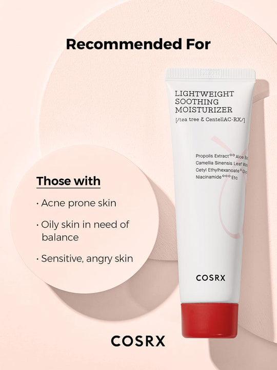 COSRX AC Collection Lightweight Soothing Moisturizer — Hidratante facial 80 ml