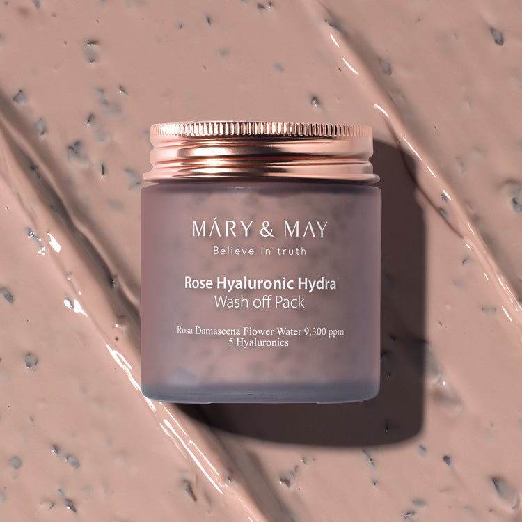 Mary&May Rose Hyaluronic Hydra Wash Off Pack, Mascarilla facial 125 g