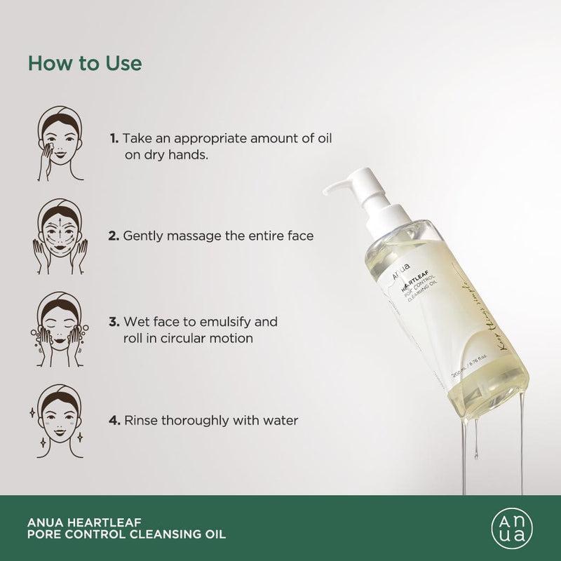 Anua Heartleaf Pore Control Cleansing Oil — Aceite limpiador 200 ml