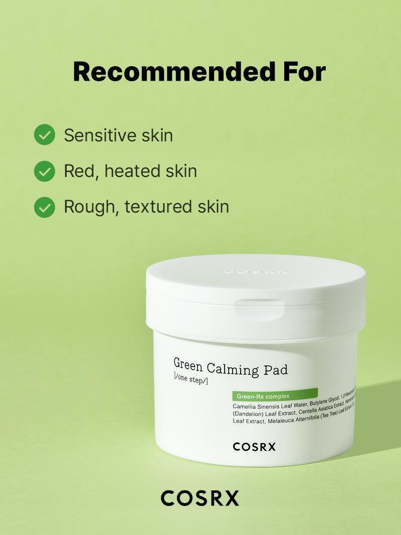 COSRX One Step Green Hero Calming Pad — Discos faciales calmantes 70 unidades