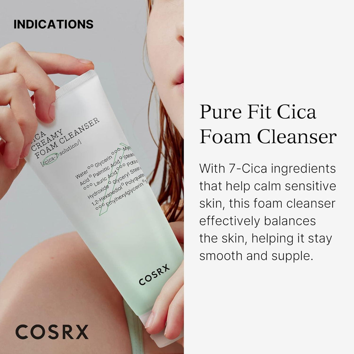 COSRX Pure Fit Cica Creamy Foam Cleanser — Espuma limpiadora 150 ml