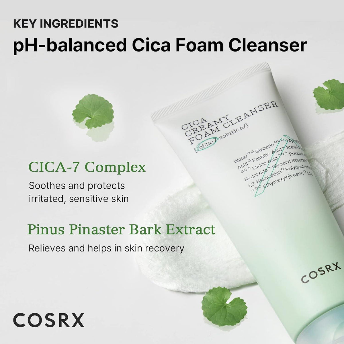 COSRX Pure Fit Cica Creamy Foam Cleanser — Espuma limpiadora 150 ml