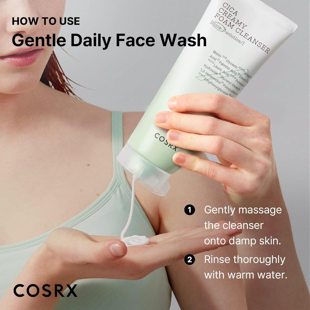 COSRX Pure Fit Cica Creamy Foam Cleanser — Espuma limpiadora 150 ml