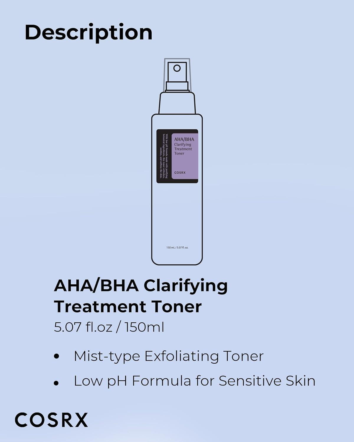 COSRX AHA/BHA Clarifying Treatment Toner — Tónico exfoliante 150 ml