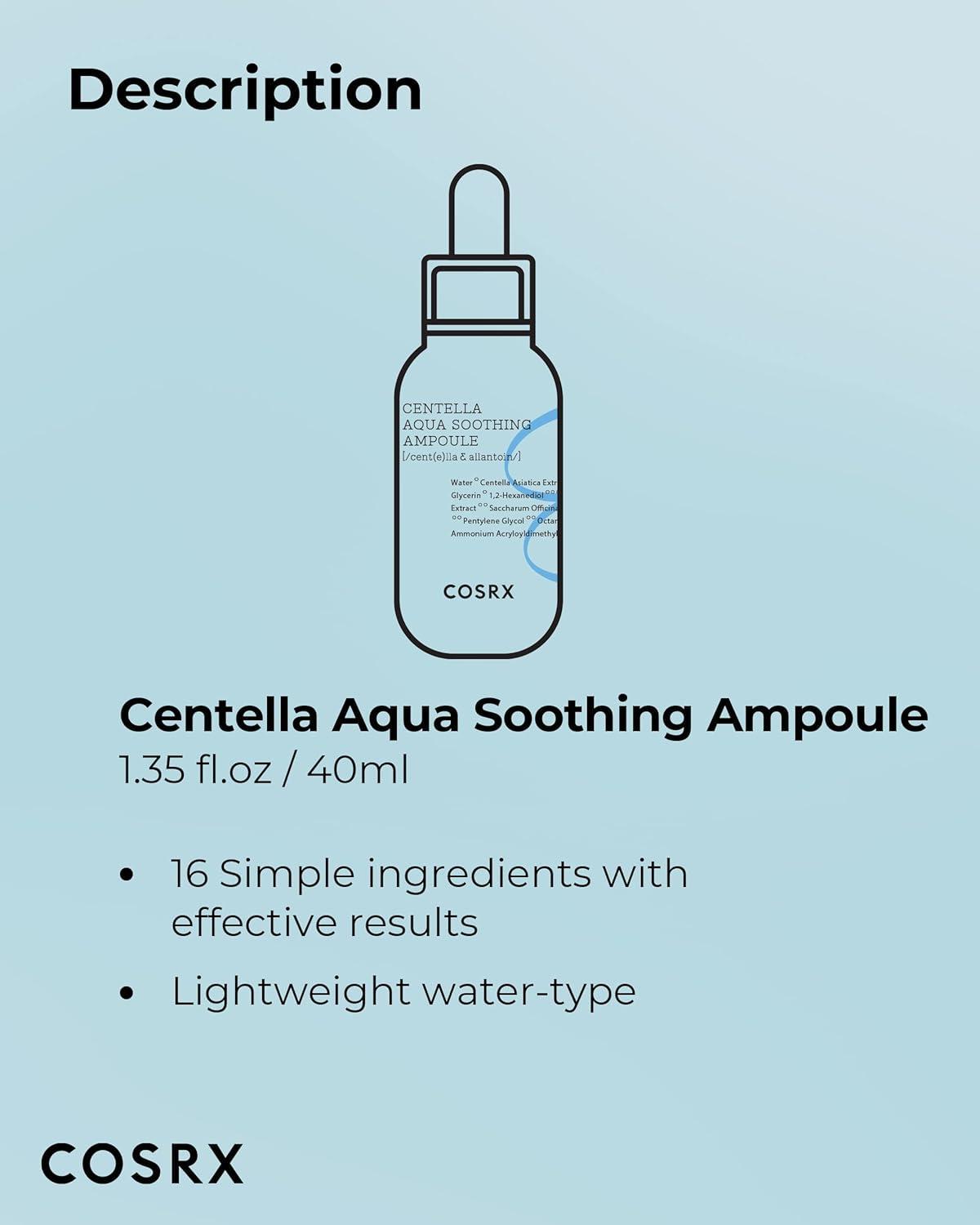 COSRX Hydrium Centella Aqua Soothing Ampoule — Ampolla calmante 40 ml