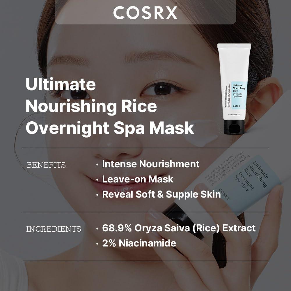 COSRX Ultimate Nourishing Rice Overnight Spa Mask — Mascarilla de noche 60 ml