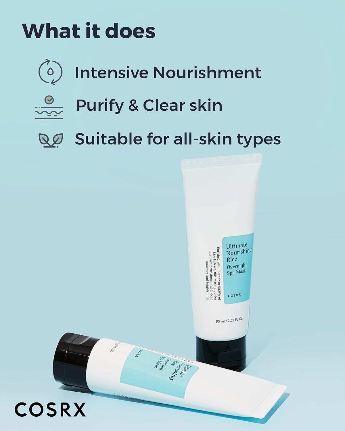 COSRX Ultimate Nourishing Rice Overnight Spa Mask — Mascarilla de noche 60 ml