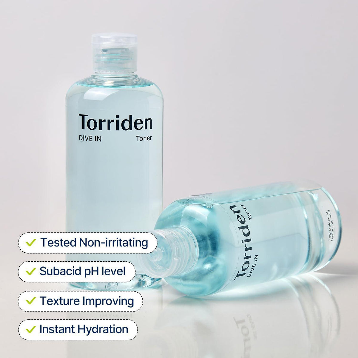 Torriden DIVE-IN Low Molecular Hyaluronic Acid Toner — Tónico hidratante 300 ml