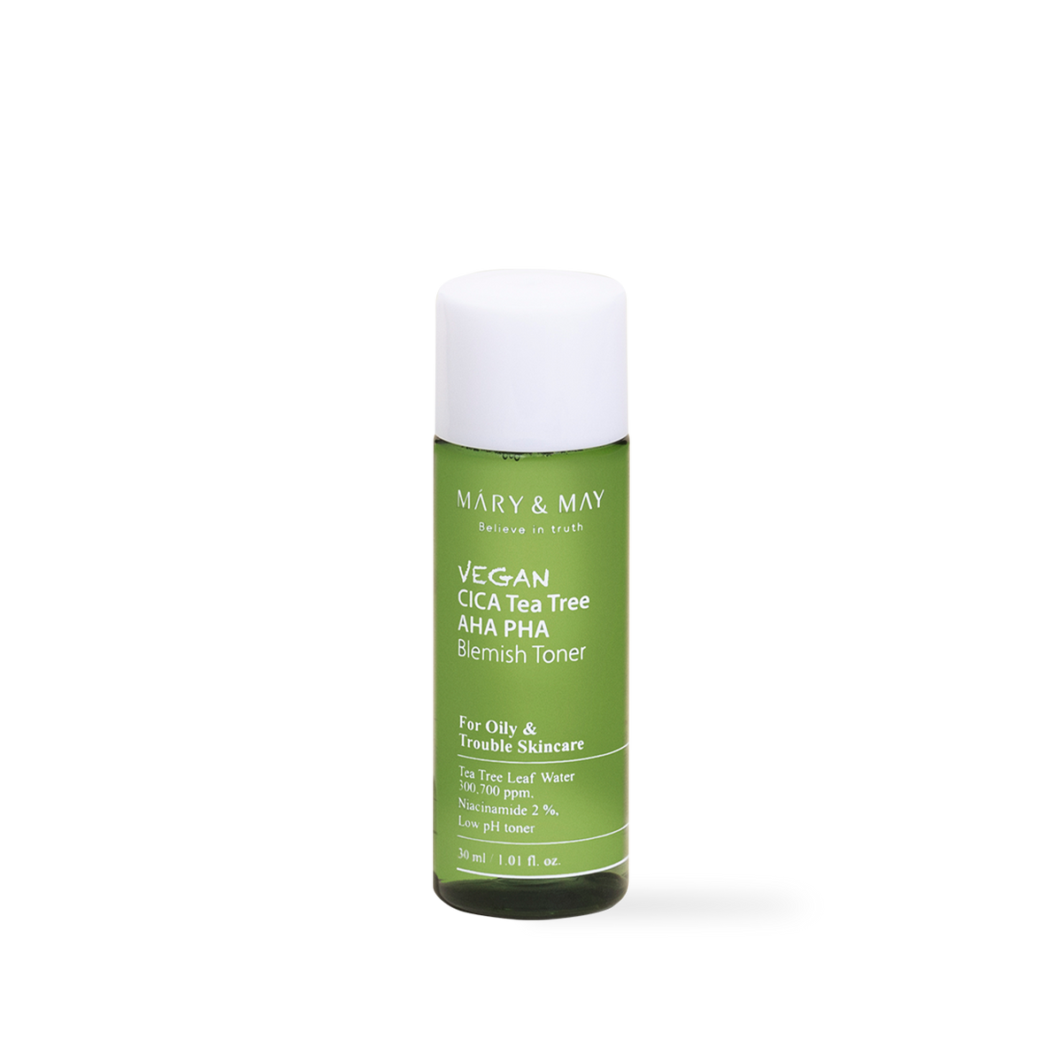 Mary&May Vegan CICA Tea Tree AHA PHA Blemish Toner, Tónico facial 30 ml (Miniatura)