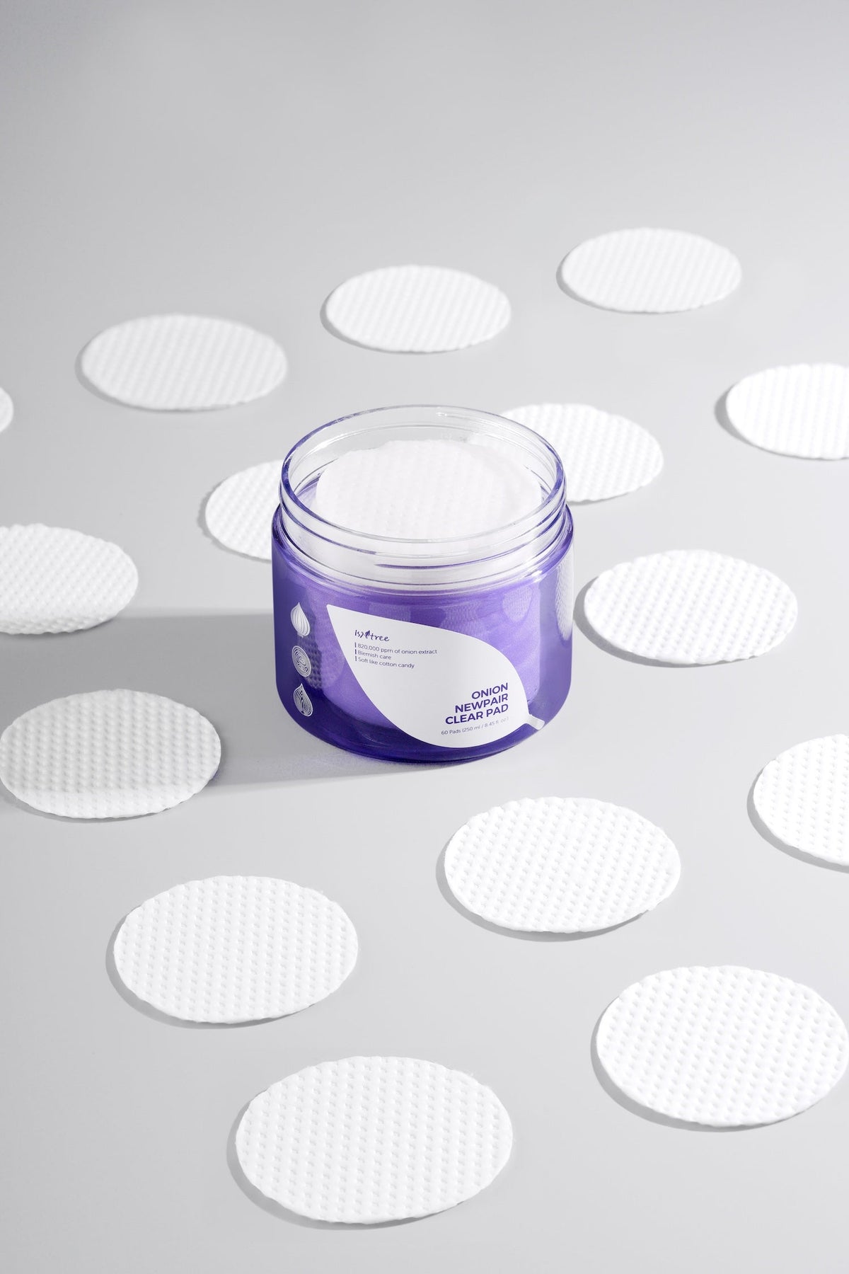 Isntree Onion NewPair Clear, Discos faciales 250 ml (60 un)