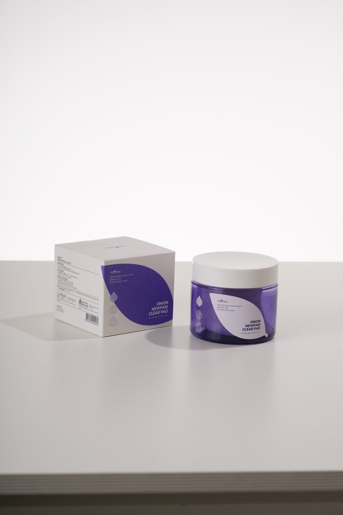 Isntree Onion NewPair Clear, Discos faciales 250 ml (60 un)