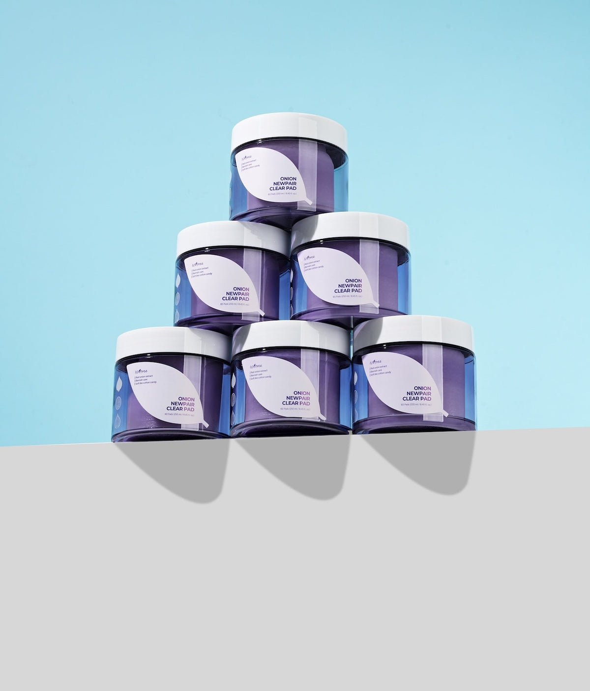 Isntree Onion NewPair Clear, Discos faciales 250 ml (60 un)