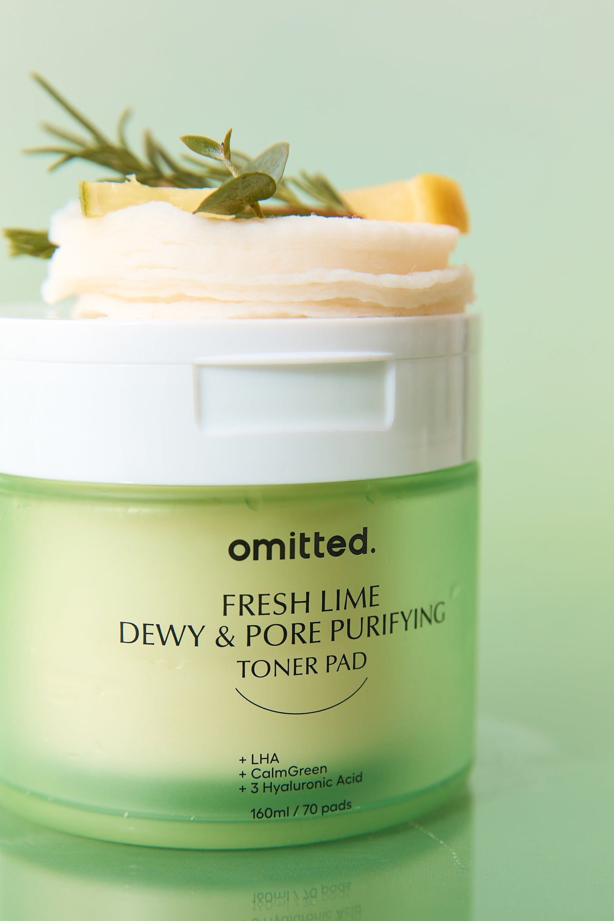 Omitted Fresh Lime, Discos tónicos faciales, 70 unidades