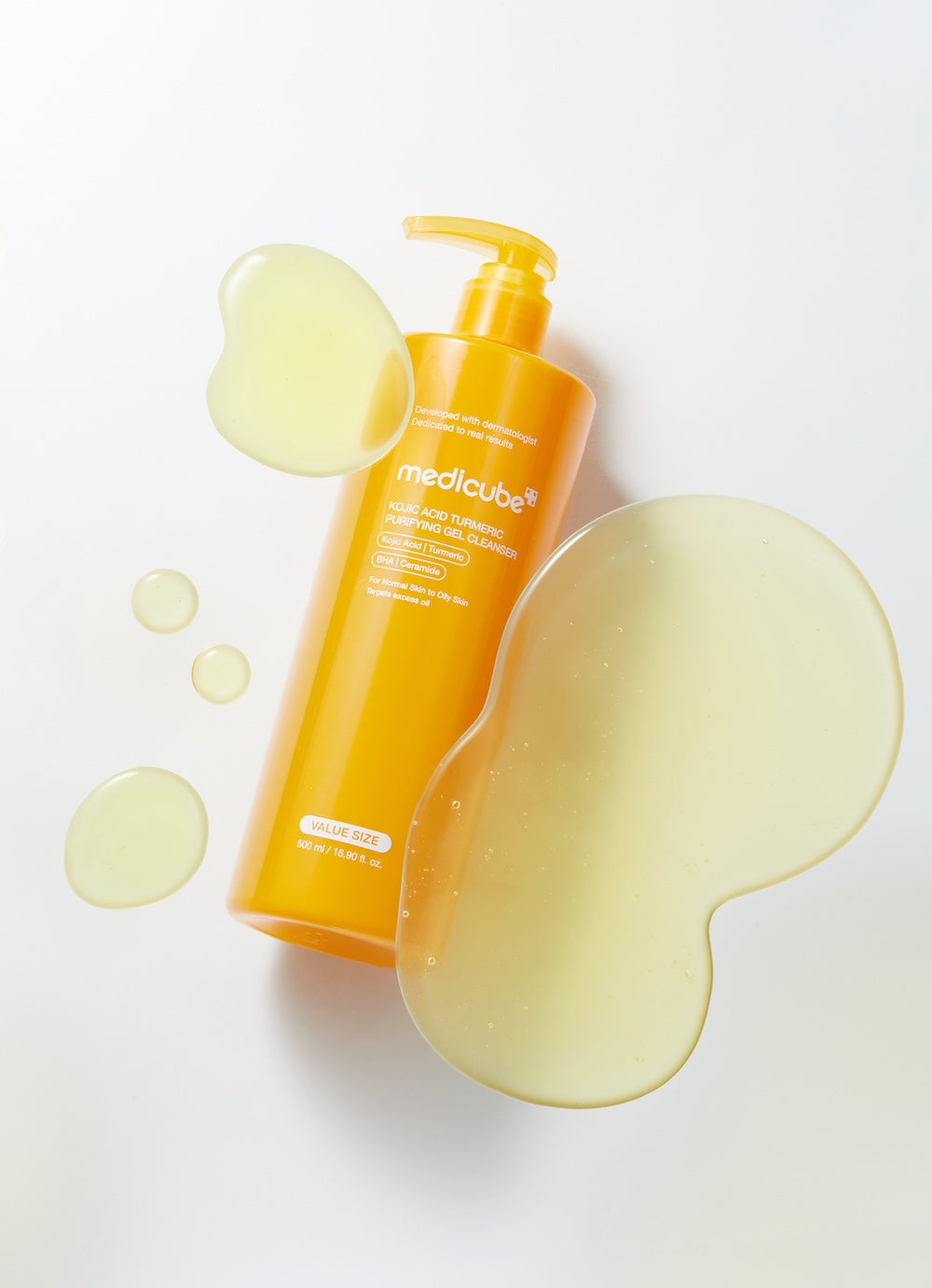 Medicube Kojic Acid Turmeric, Gel limpiador espumoso 500 ml