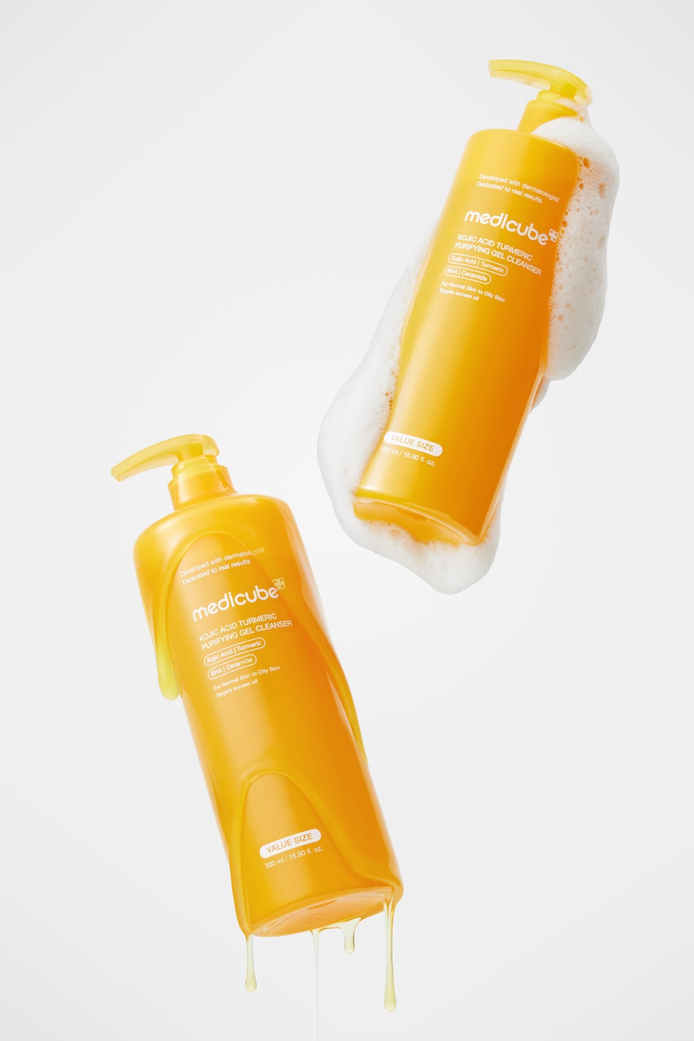 Medicube Kojic Acid Turmeric, Gel limpiador espumoso 500 ml