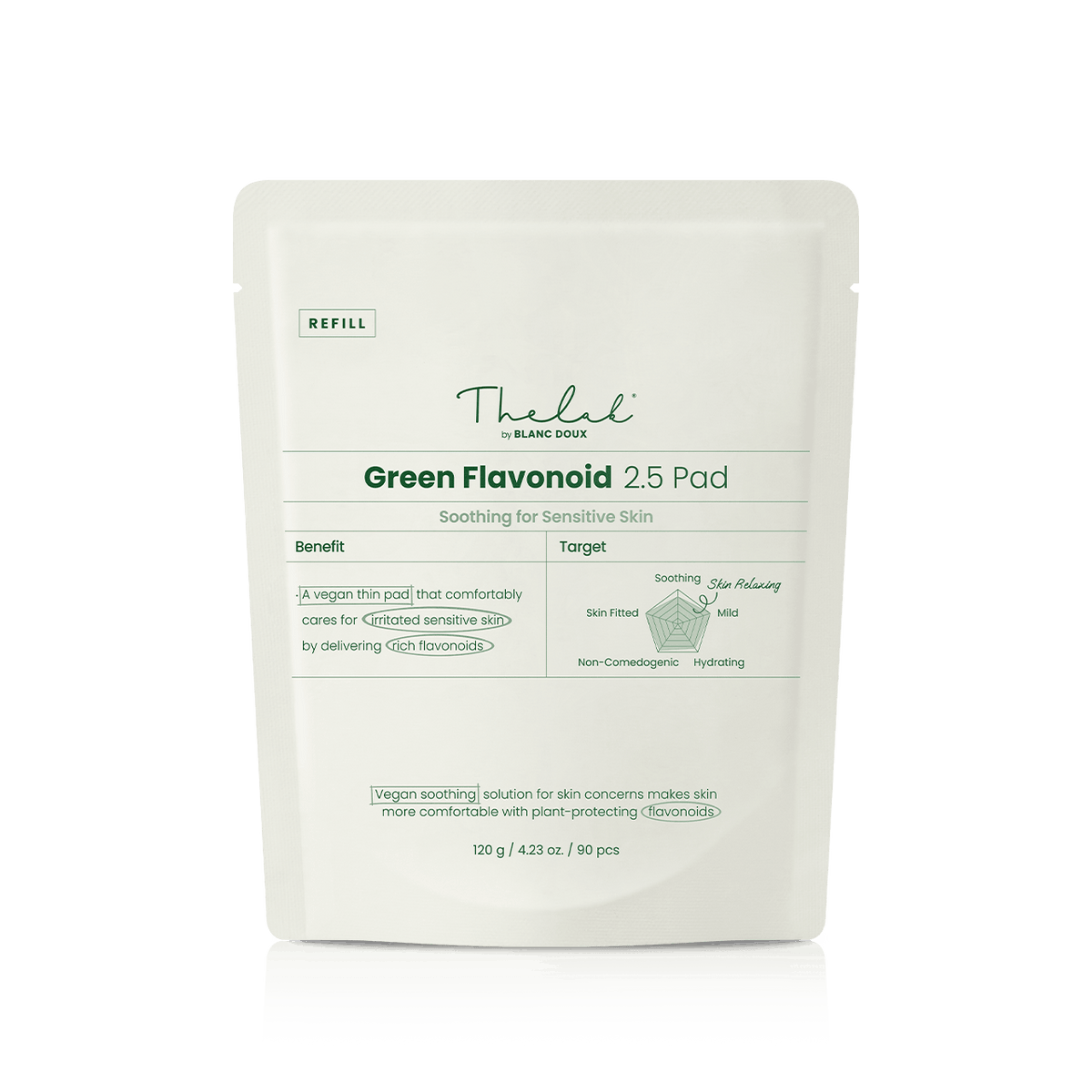 The Lab by Blanc Doux Green Flavonoid 2.5, Discos faciales, recarga 90 unidades