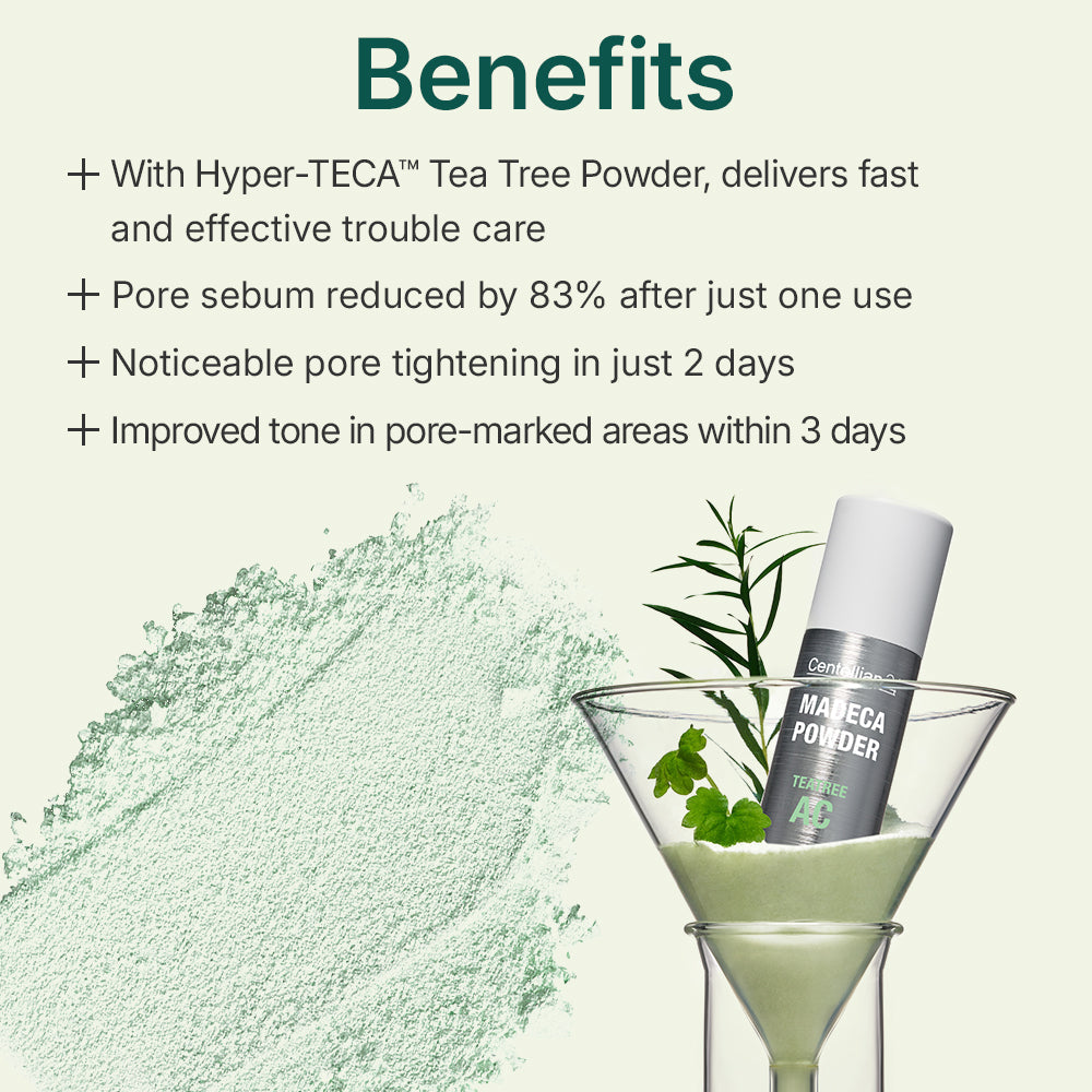 Centellian24 Madeca Powder Tea Tree AC — Polvo limpiador facial 6 g — foto oficial de la marca