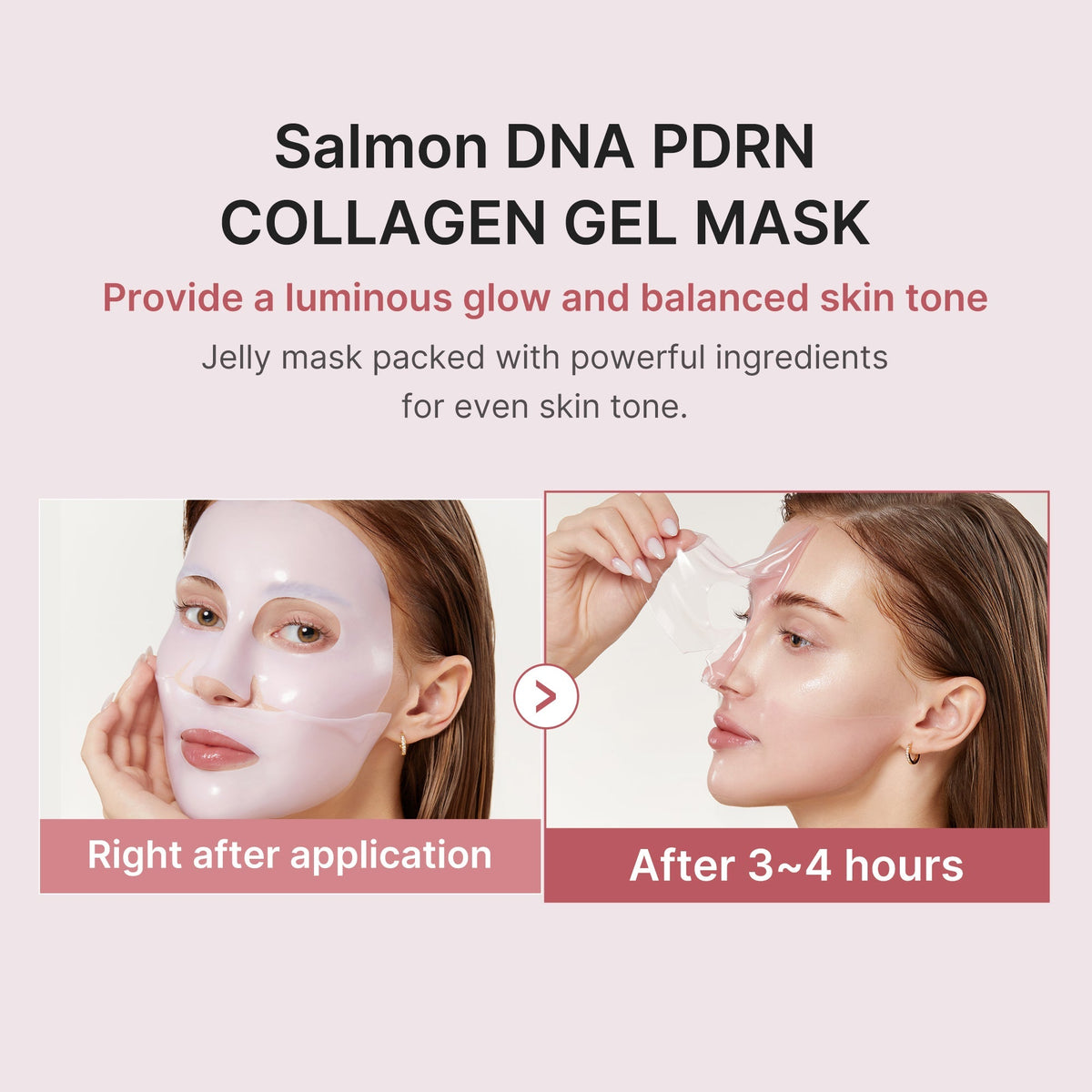 Medicube PDRN Pink Collagen Gel — Mascarilla Facial 4 un — foto oficial de la marca