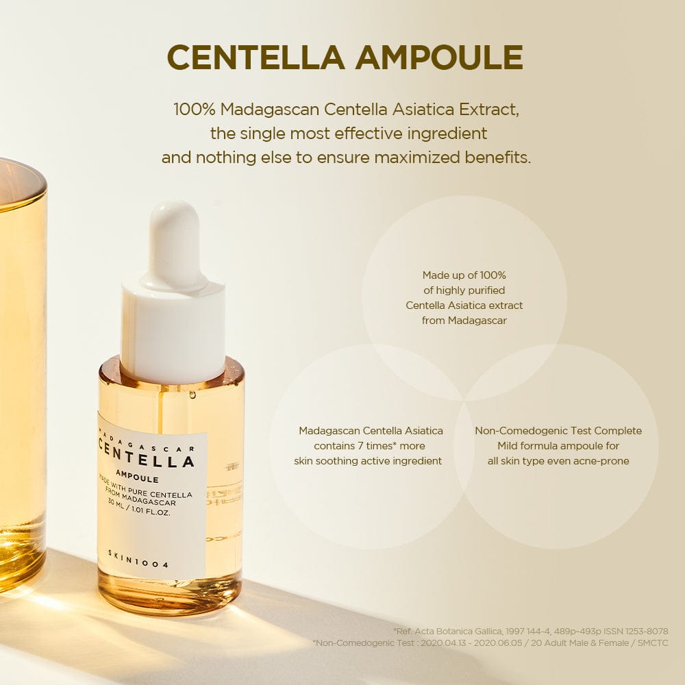 SKIN1004 Madagascar Centella Ampoule Kit — 4 Ampollas de 30 ml — foto oficial de la marca