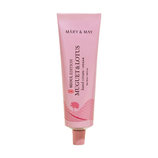 Mary&May Seoul Edition Muguet & Lotus Hand Cream — fondo blanco