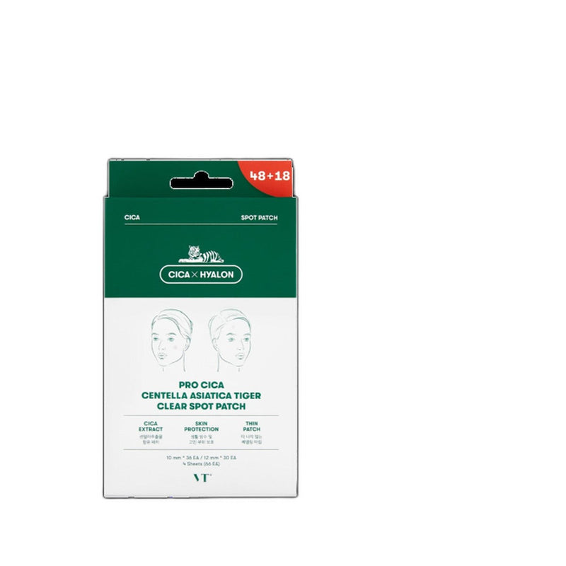 VT Cosmetics PRO CICA Centella Asiatica Tiger Clear Spot Patch — Parches faciales 66 unidades